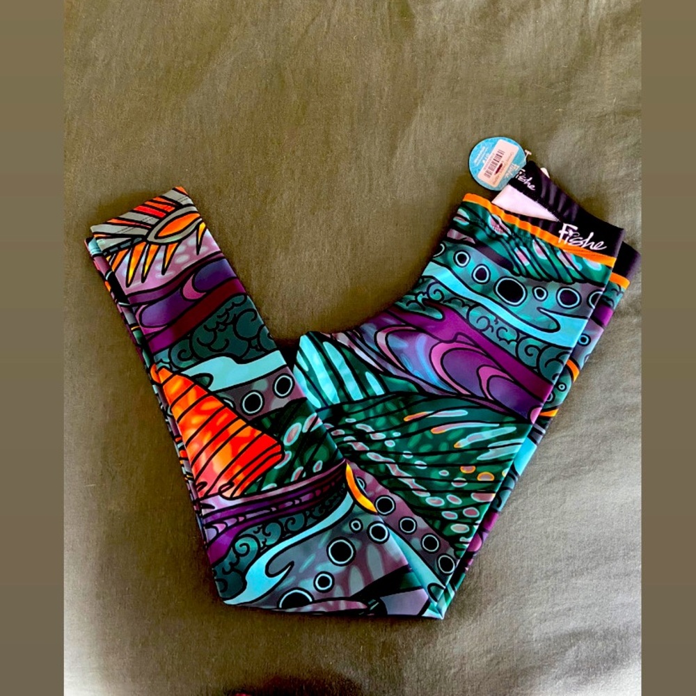 Fishewear Leggings Groovy Grayling Women’s Size Small